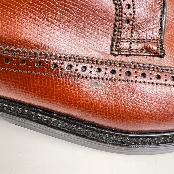 Vintage Mason Wing Tip Dress Shoes Mens Size 10 EEE Brown Unworn - Picture 6 of 9